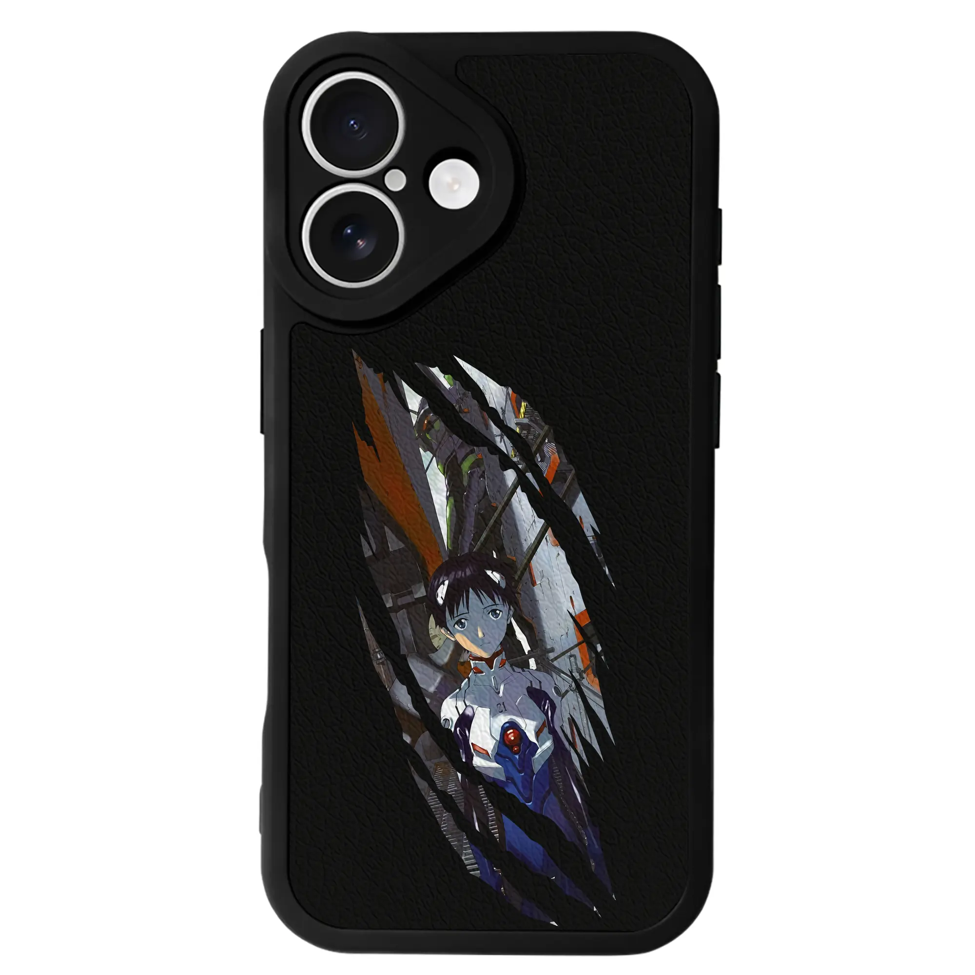 エヴァンゲリオン グッズ,碇シンジ - IPhone 16シリーズ対応 ・ シリコンスマホケース ・ レザー調 ・ 高精度フィット ・ 耐衝撃 ・ ワイヤレス充電対応 ・ 精密カット